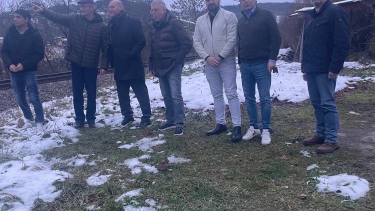 v.l.n.r.  Mirwais Wafa (stellv. FDP-Kreisvorsitzender in Main-Tauber), der Ortsvorsteher von Vorbachzimmern Gerhard Hauf, MdL Stephen Brauer, FDP-Kreisrat Jürgen Vossler, Christian Minda Mitglied im FDP-Kreisvorstand, Benjamin Denzer (FDP-Kreisvorsitzender Main-Tauber) und der Stellv. Ortsvorsteher und Niederstettener Stadtrat Friedrich Thorwarth